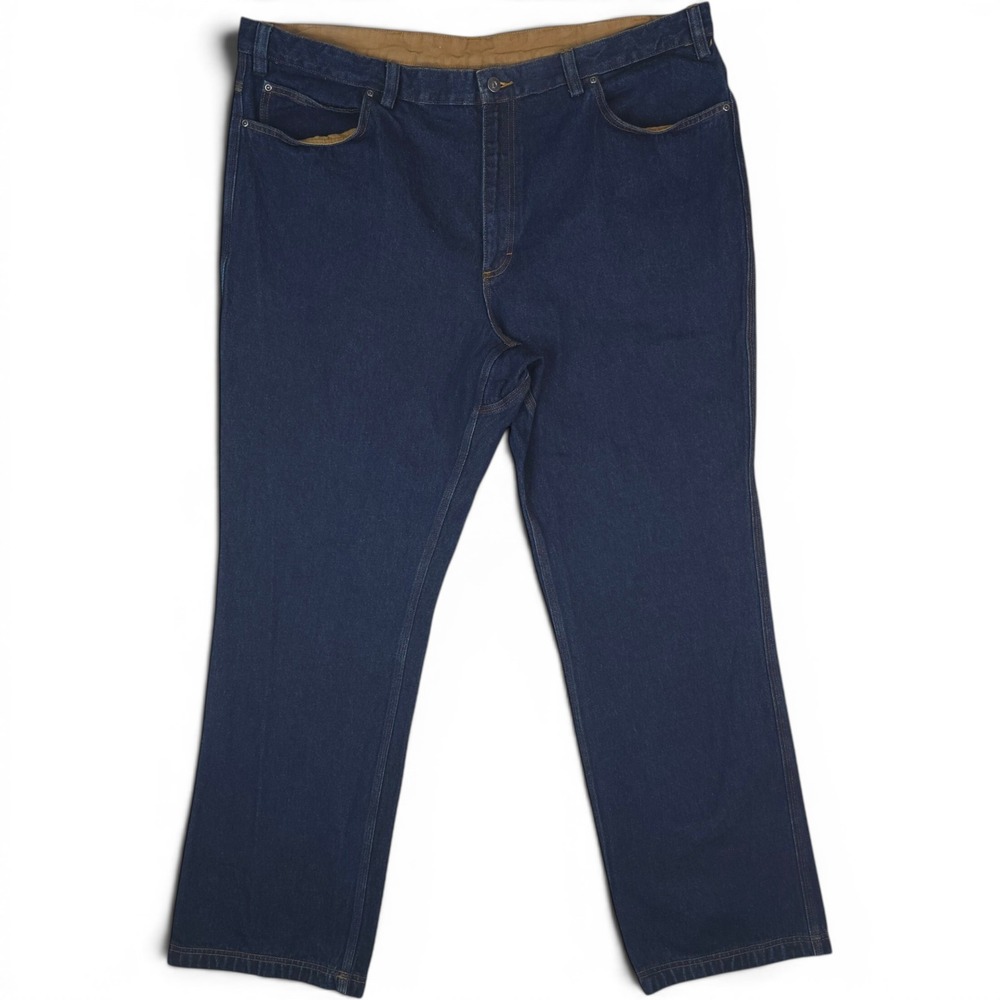 Duluth Trading Jeans Mens 46x34 Blue Ballroom Relaxed Fit Workwear Gusset 86069B
